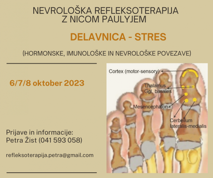 Delavnica nevrološke refleksoterapije- STRES z Nicom Paulyjem